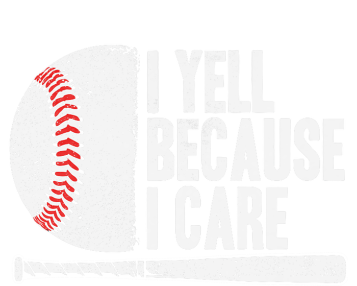 Funny Baseball Fan Humor I Yell Because I Care Baseball Dads 16 in Basic Backpack