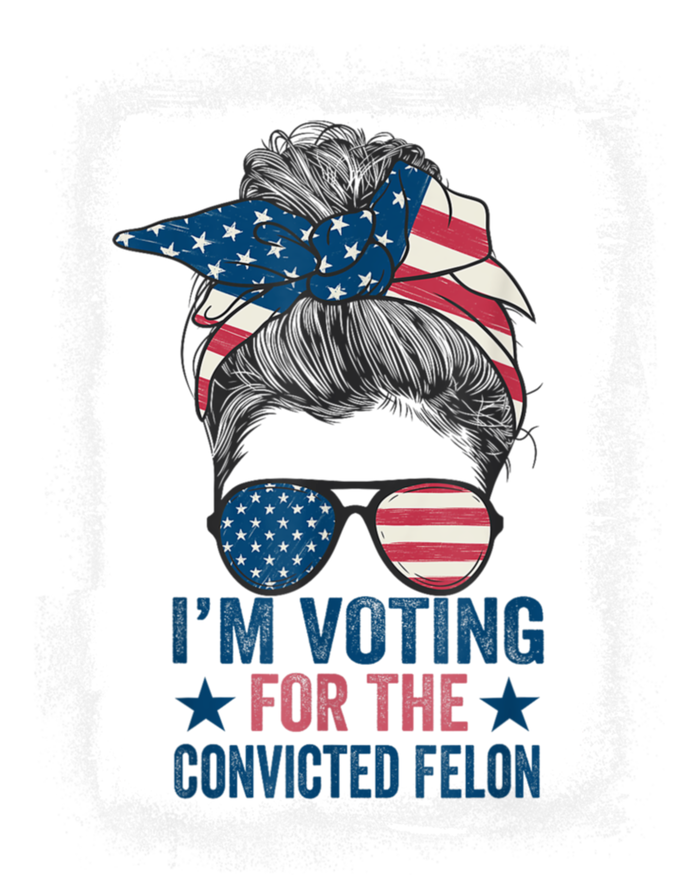 Messy Bun Im Voting For The Convicted Felon Trump 2024 Baby Long Sleeve Bodysuit