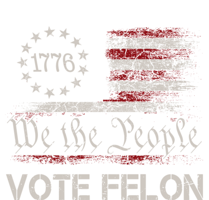 We The People Vote Felon Funny Trump 2024 Convicted Felon Striped Beanie with Solid Band