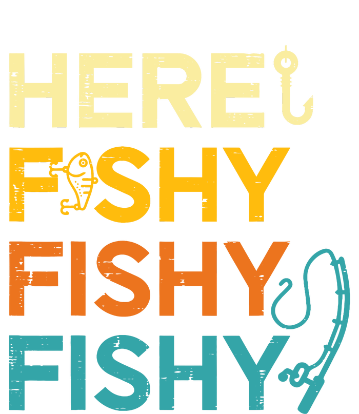 Fishing Here Fishy Retro Fish Lover Fisherman T-Shirt