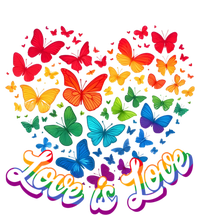 Butterfly Rainbow Heart Love Lesbian Lgbt Pride Month Gift Toddler T-Shirt