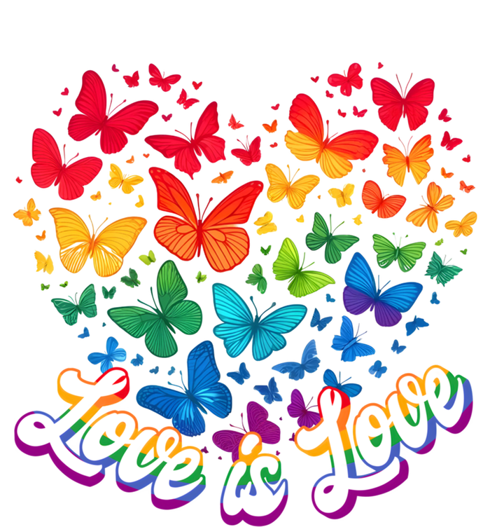 Butterfly Rainbow Heart Love Lesbian Lgbt Pride Month Gift Toddler T-Shirt