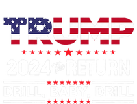 Trump 2024 Drill Baby Drill Us Flag Republican 4th Of July Baby Bodysuit