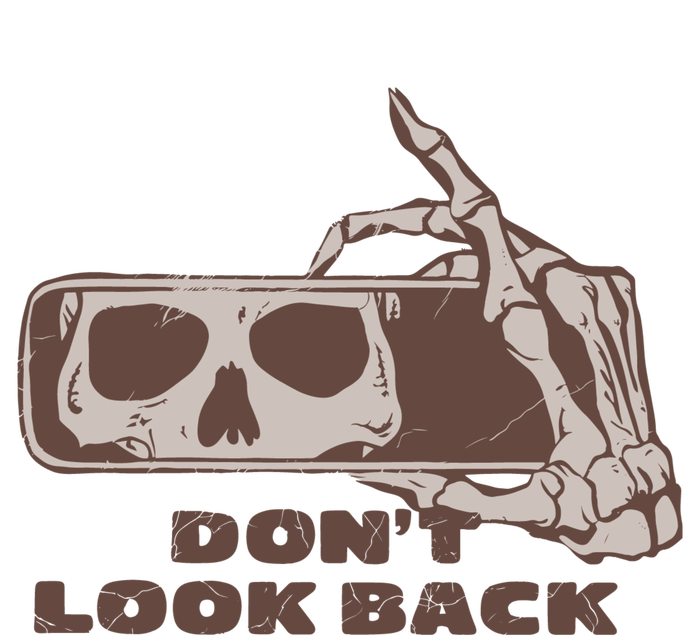 DonT Look Back Skeleton Car Mirror Transparent Button