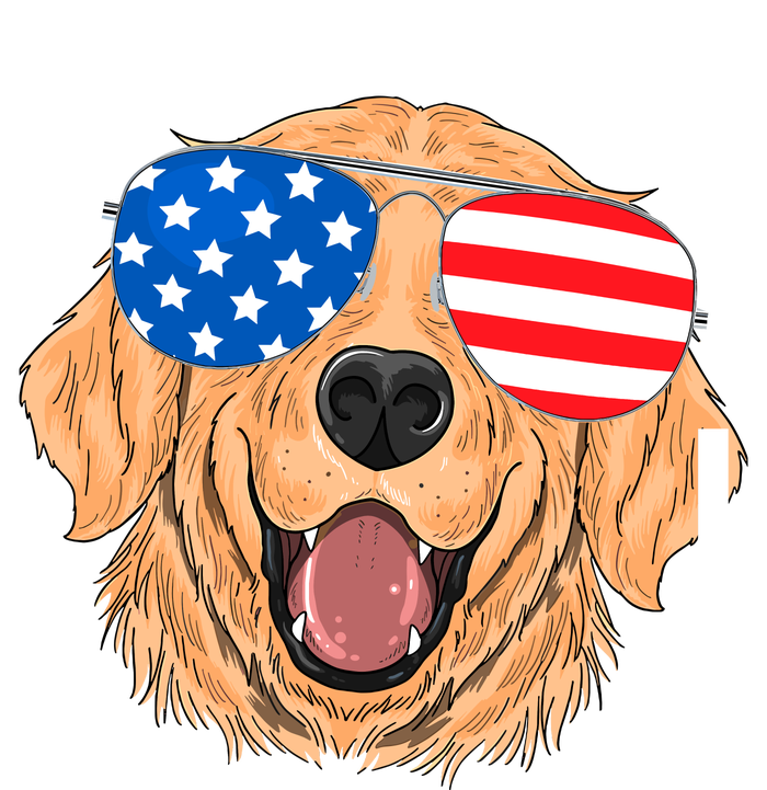 Patriotic Golden Retriever Dog 4th Of July Gift Yupoong Adult 5-Panel Trucker Hat