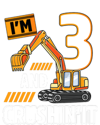 3 Year Old Vehicles Construction Excavator Birthday 3rd Kids Hoodie