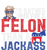 Id Rar Vote A Felon Than A Jackass Trump Women's Tri-Blend 3/4-Sleeve Raglan Shirt