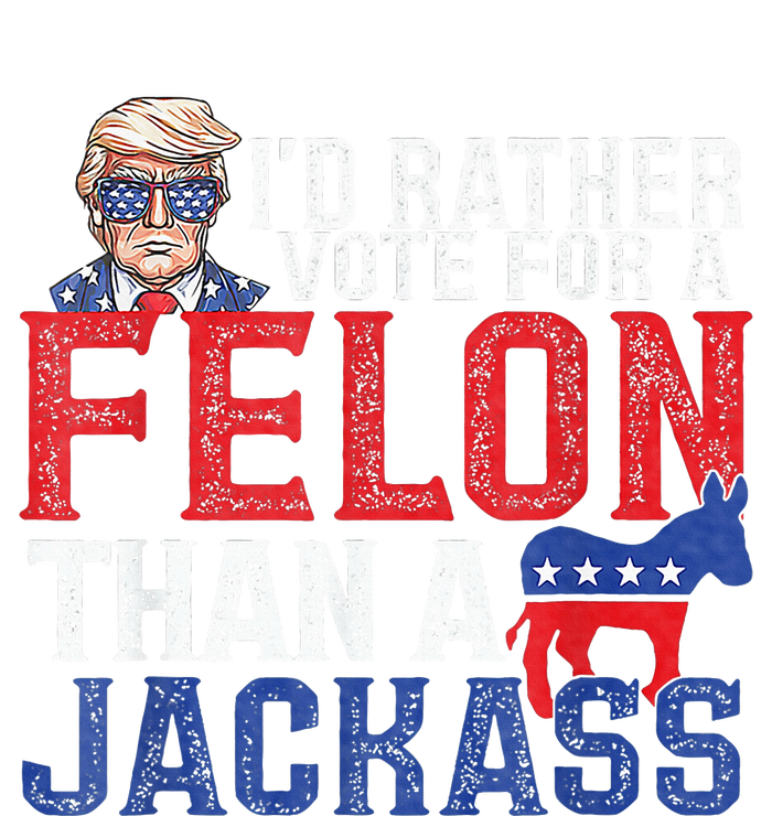 Id Rar Vote A Felon Than A Jackass Trump Women's Tri-Blend 3/4-Sleeve Raglan Shirt