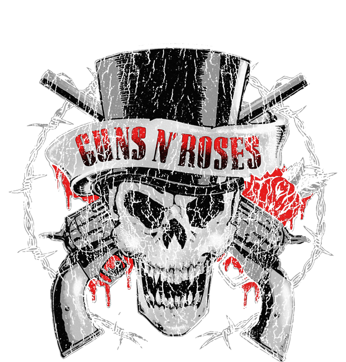 G.U.N.S N R.O.S.E.S Top Hat Skull V-Neck T-Shirt