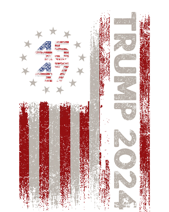 45 47 Trump 2024 American Flag Design T-Shirt