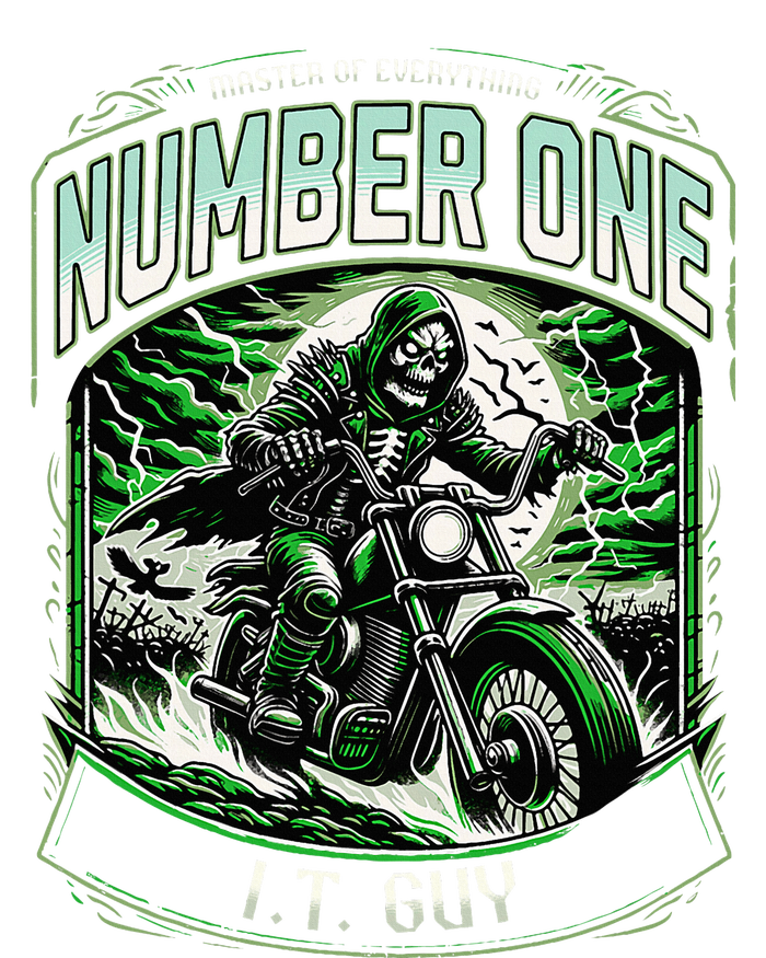 Number One I.T. Guy 1 Skeleton Biker Edition T-Shirt