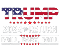 Trump 2024 Drill Baby Drill Us Flag Republican 4th Of July Baby Bodysuit