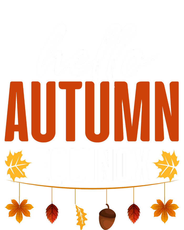 Hello Autumn Equinox Fall Leaves Graphic Kids T-Shirt