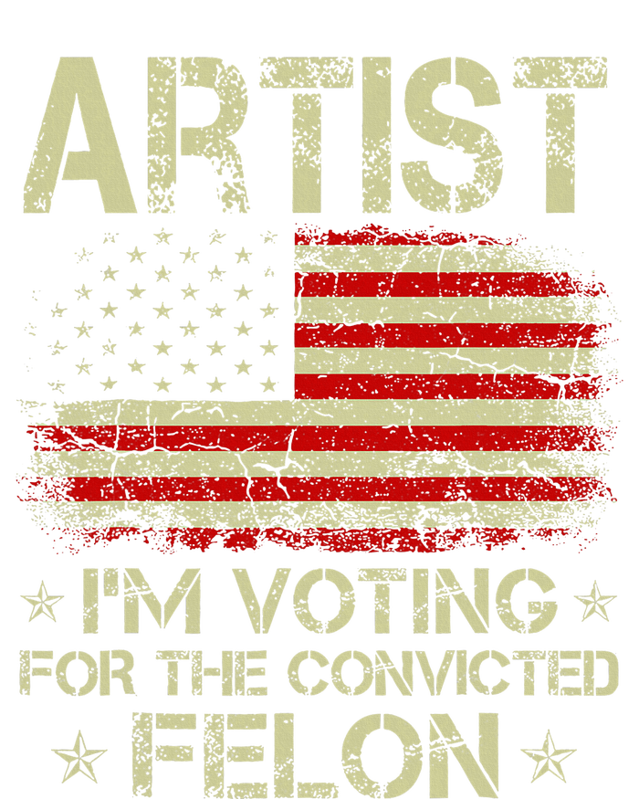 Artist IM Voting For The Convicted Felon Funny Trump Kids Long Sleeve Shirt