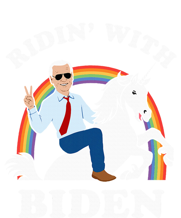 Unicorn Ridin With Biden Funny Joe Biden Tie-Dye T-Shirt