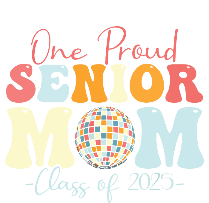 One Proud Senior Mom Class Of 2025 Graduation Groovy Print Grommeted Golf Towel