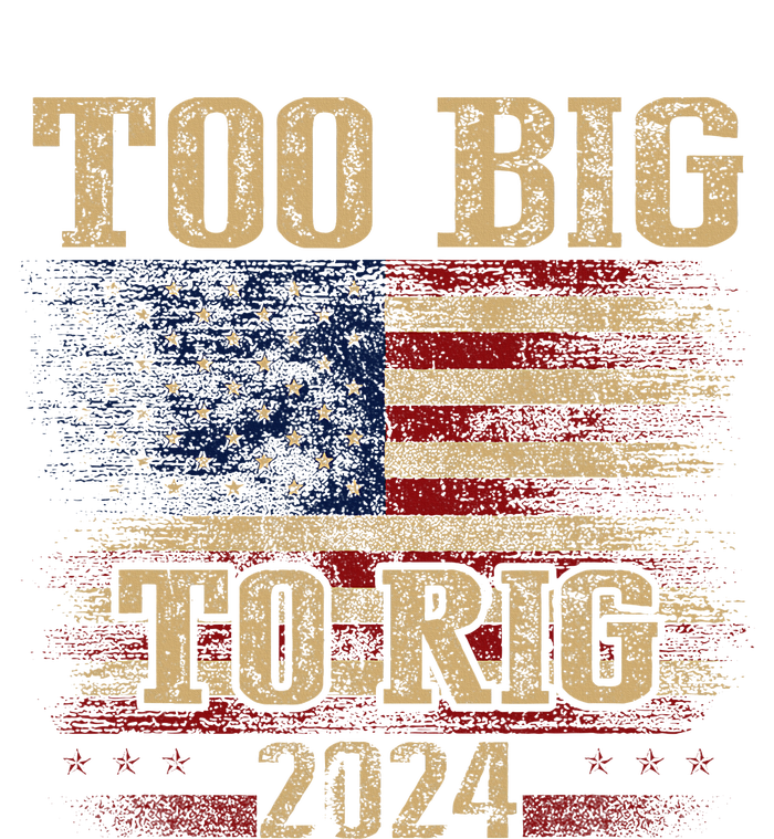 Too Big To Rig 2024 Funny Usa Flag T-Shirt