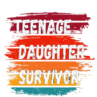 Teenage Daughter Survivor Retro Vintage Sunset Paint Brush T-Shirt