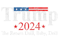 Vintage Trump 2024 Drill Baby Dril Us Flag Baby Long Sleeve Bodysuit