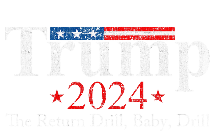 Vintage Trump 2024 Drill Baby Dril Us Flag Baby Long Sleeve Bodysuit