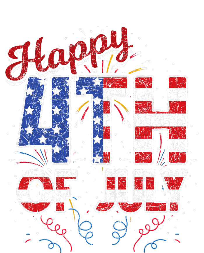 Fireworks Happy 4th Of July Us Flag American 4th Of July Tall Sweatshirt