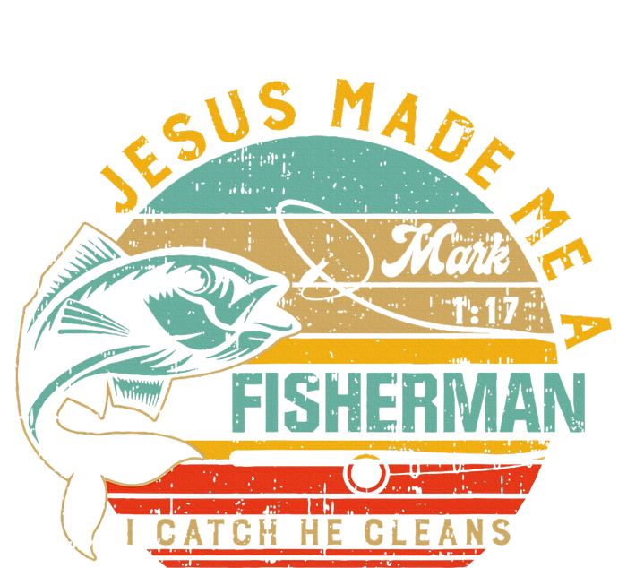 Jesus Made Me A Fisher Of Man Christian Softstyle Adult Sport Polo