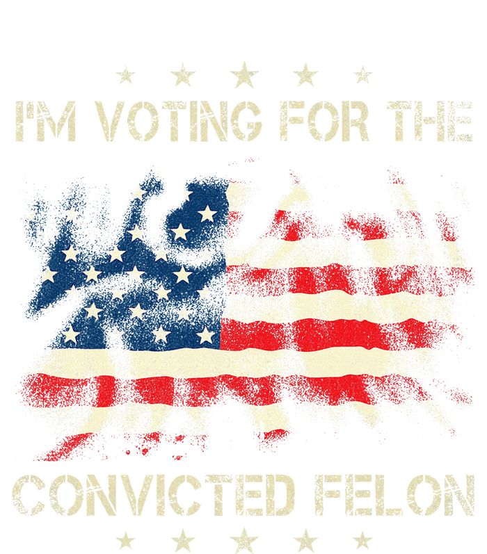 IM Voting For The Convicted Felon American Flag Sustainable Knit Beanie