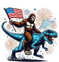 Bigfoot Fireworks Riding A Trex With Usa Flag T-Shirt