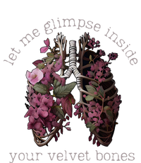 Let Me Glimpse Inside Your Velvet Bones Lung Wildflowers Kids Long Sleeve Shirt