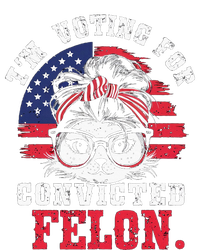 IM Voting For A Convicted Felon In 2024 Cat Messy Bun Women's Momentum V-Neck T-Shirt