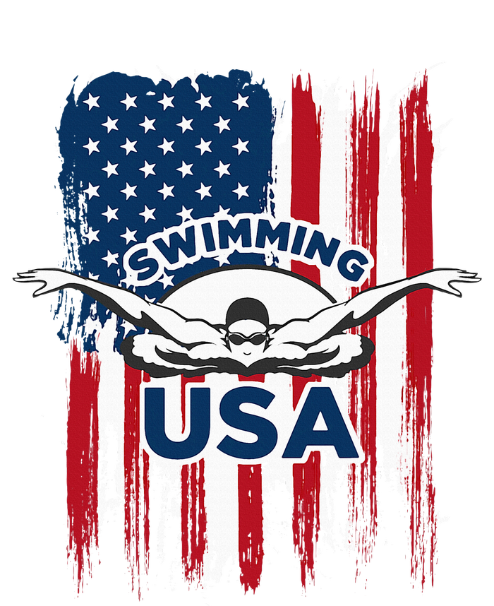 Swimming Usa Support The Usa Flag Magnet