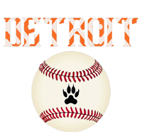 Detroit Baseball Dress Tiger Scratch And Giant Ball Women's Tri-Blend 3/4-Sleeve Raglan Shirt