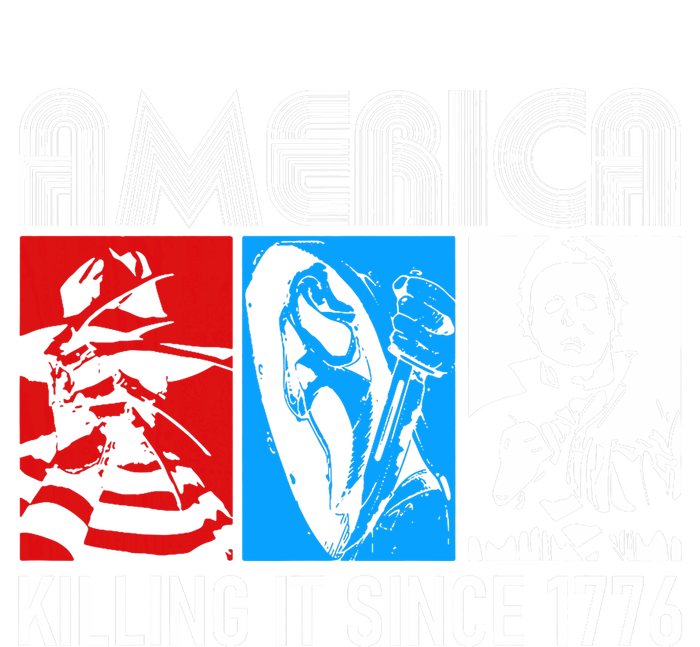 America Killing It Since 1776 Horror The Red White And Blue Kids Hoodie