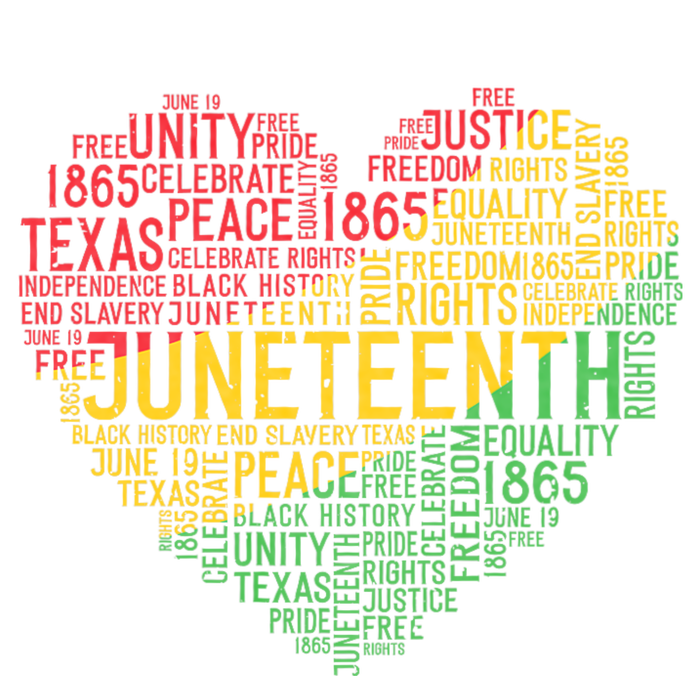 Juneteenth Heart Black History Afro American African Freedom T-Shirt