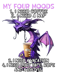 My Four Moods I Need Coffee I Need A Nap Dragon Snapback Five-Panel Rope Hat