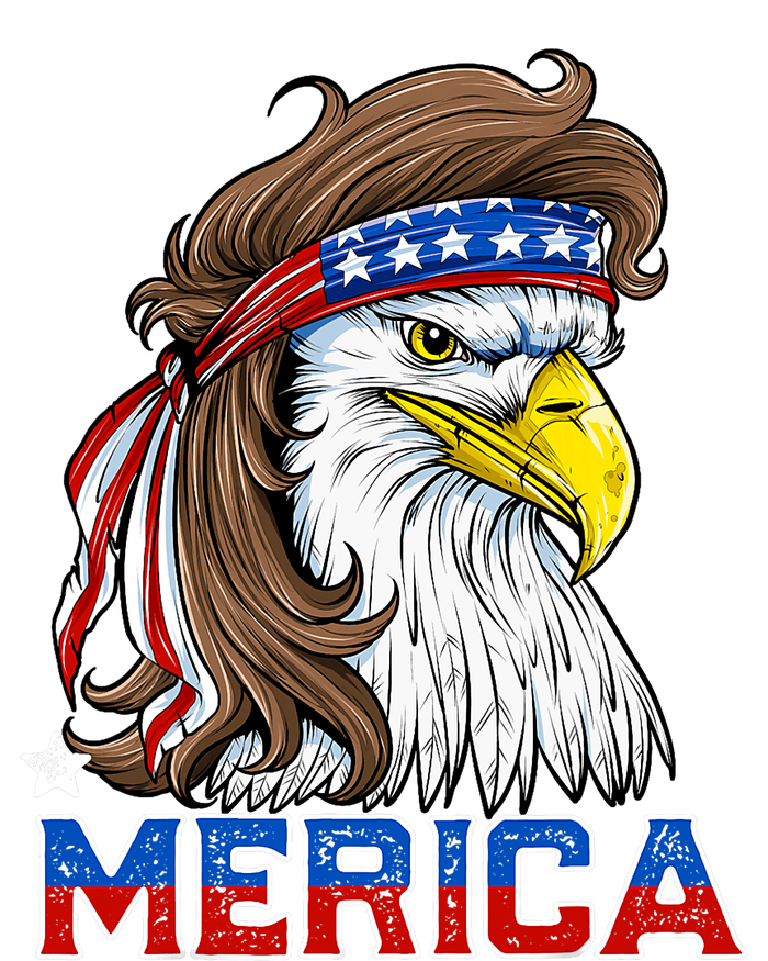 Merica Eagle Mullet 4th Of July American Flag Usa Flexfit Unipanel Trucker Cap