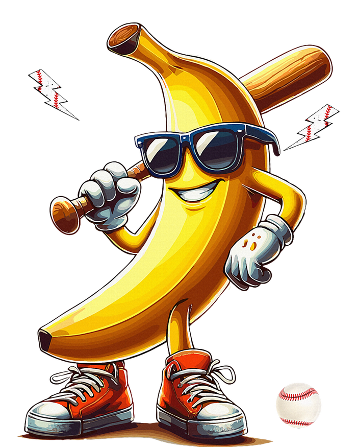 Banana Playing Baseball Funny Baseball Game T-Shirt