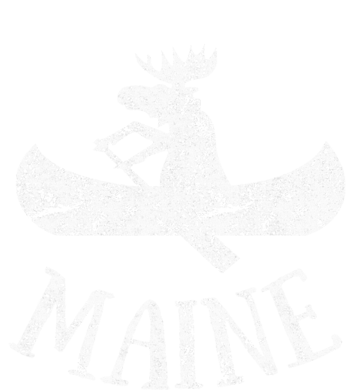 Maine Funny Moose Canoe Vacation Performance Fleece Hoodie