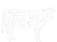 Cow Butcher Beef Cuts Diagram Eat Beef Butcher Cut Chart Legacy Cool Fit Booney Bucket Hat