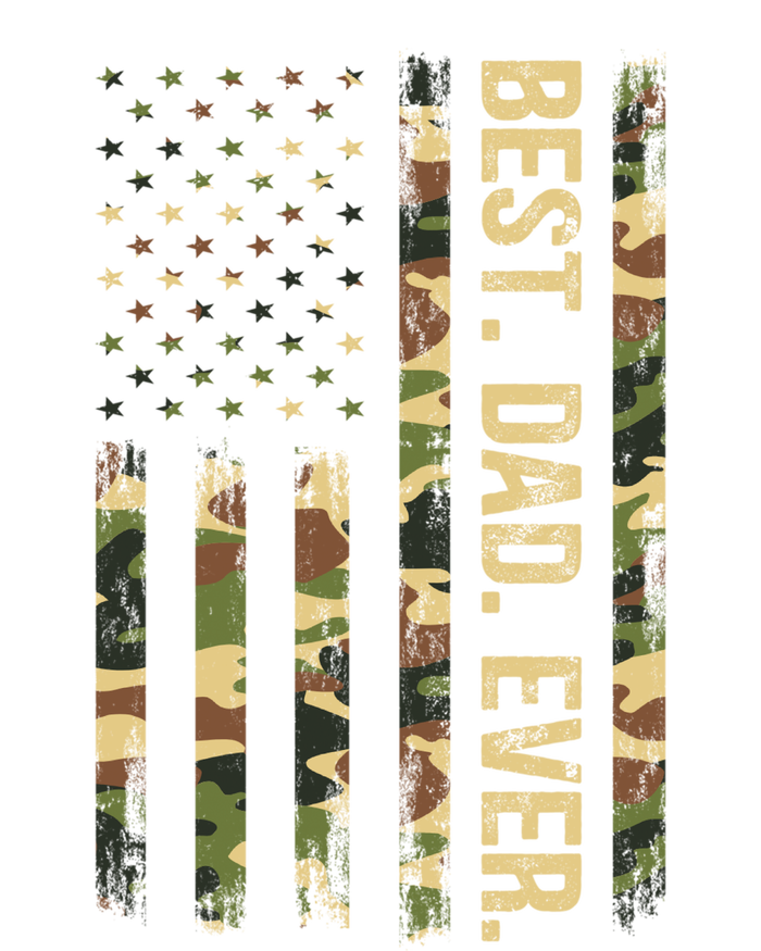 Funny Best Dad Ever American Military Camouflage Flag Gift T-Shirt