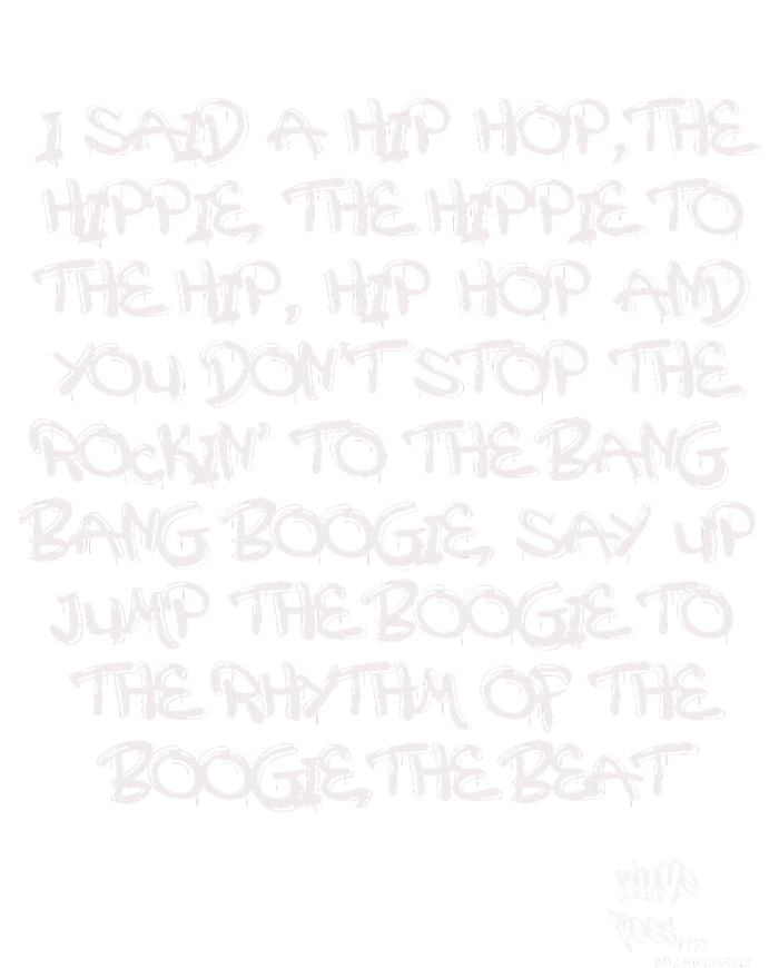 Old School Skool Rap Hip Hop Merch Lyric Quote 80s Ladies Long Sleeve Shirt