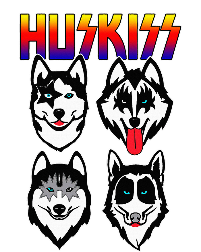 Huskiss Funny Dogs Puppy Rock Rockin Urban Pullover Hoodie