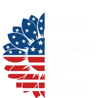 Funny Fathers Day For Dad Grandpa Dada Daddy Dad Bruh Flag Gift Women's Tri-Blend 3/4-Sleeve Raglan Shirt