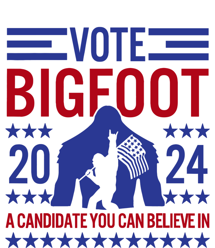 Vote For Bigfoot 2024 Funny Sasquatch Presidential Election Adult ChromaSoft Performance T-Shirt