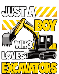 Just A Boy Who Loves Excavators Construction Vehicle Cooling Performance Crew T-Shirt