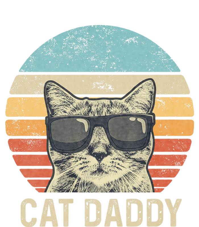 Cat Daddy Retro Cat Sunglasses Cool Cat Dad Gift Fathers Day Tie-Dye T-Shirt