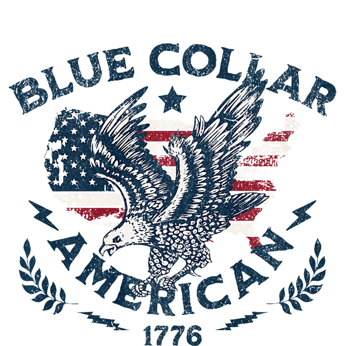 Usa Patriotic Blue Collar American Working Man Cooling Performance Long Sleeve Crew