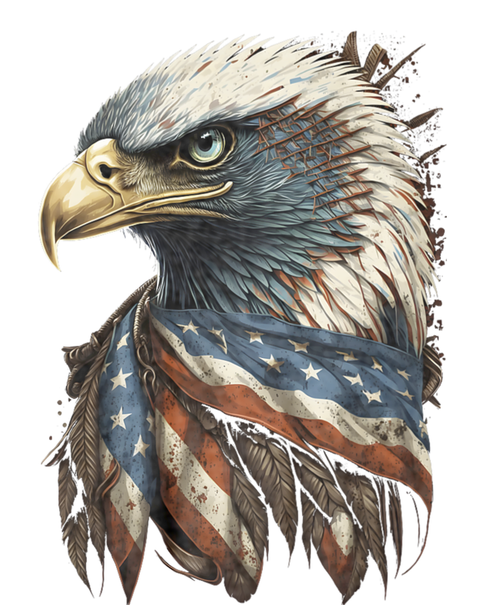 Patriotic Bald Eagle 4th Of July Usa American Flag T-Shirt