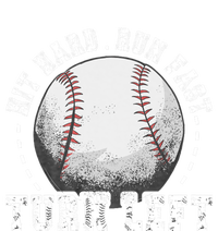 Hit Hard Run Fast Turn Left Baseball Player T-Shirt