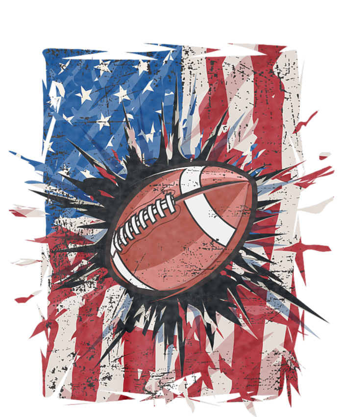 Patriotic Football 4th Of July Usa American Flag Mousepad